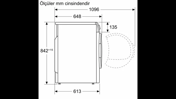 Siemens WQ41G20TTR iQ300 Isı Pompalı Kurutma Makinesi 9 kg - 6