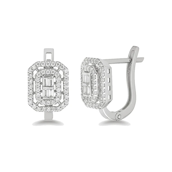 Dört Bagetli Altın Küpe