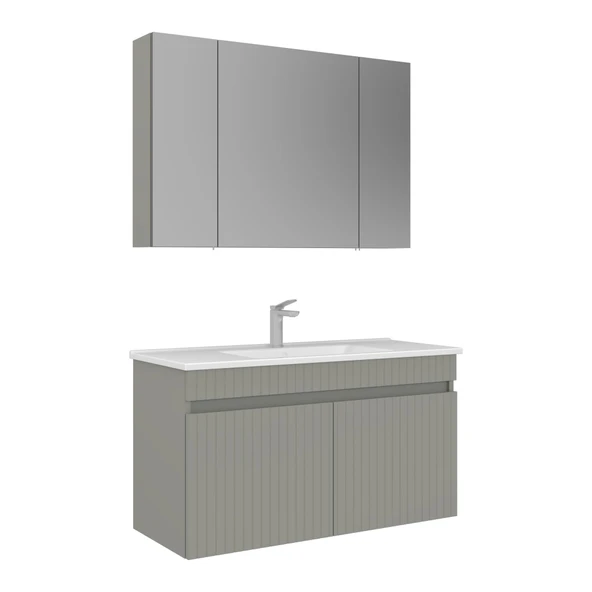 Orka Tivoli 100 cm Mat Kaşmir Banyo Dolabı Takımı ürün görseli