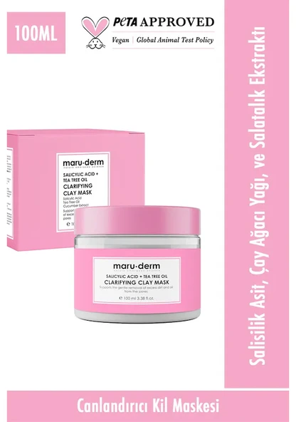 Maruderm Salisilik Asit + Çay Ağacı Yağı Kil Maskesi 100 ML ürün görseli