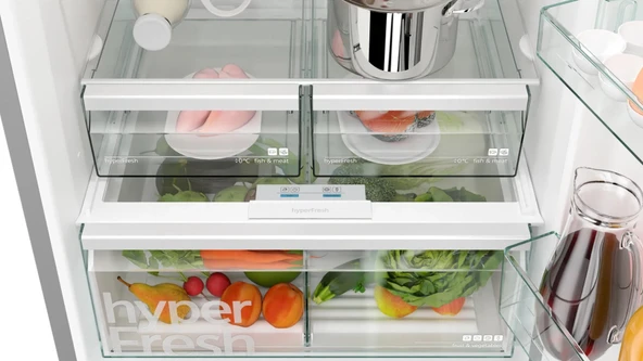 Siemens KG76NVIE0N iQ300 Alttan Donduruculu Buzdolabı 186 x 75 cm Kolay temizlenebilir Inox - 5
