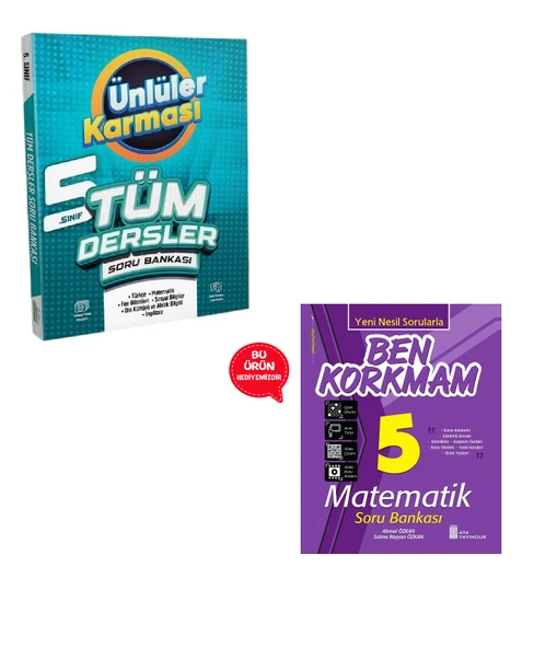5.Sınıf Ünlüler Karması Maarif Model Tüm Dersler Soru Bankası + Matematik Soru Bankası Hediyeli ürün görseli 1