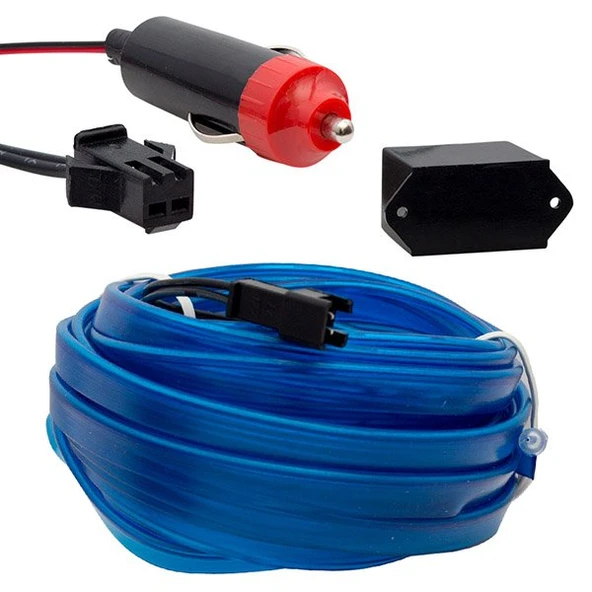 Powermaster 5 Metre Mavi Araç İçi Neon İp Aydınlatma - Resim 2