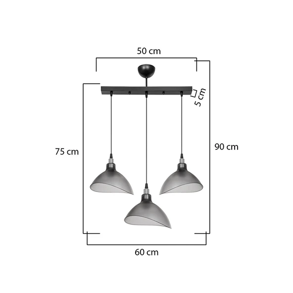 Duruaydınlatma Sıralı Füme Avize Sarkıt Yatak Odası Salon Mutfak Hol Lamba - 3