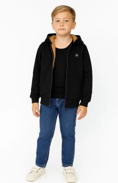 Erkek Çocuk İçi Welsoft Astarlı Hırka DEN-30482 - 7