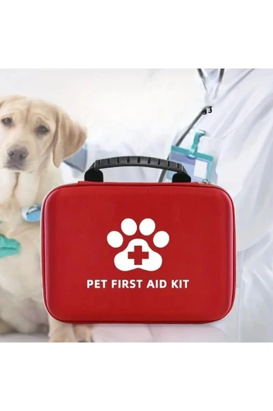 Kedi Köpek Acil İlk Yardım Seti Pet Ecza Çanta Tıbbi Malzeme Tedavi Yürüyüş Tatil Kamp Çantası - 1