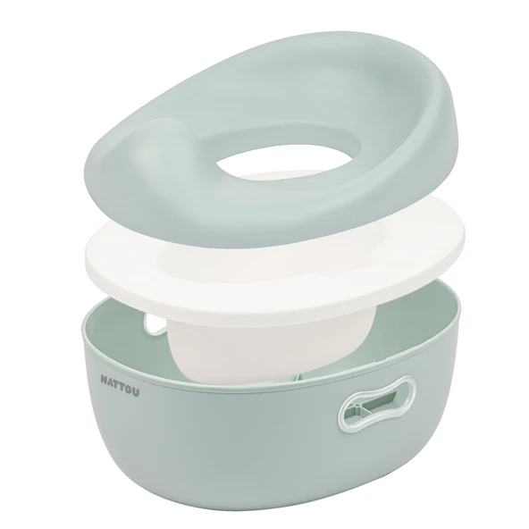Nattou Potty Care 3 in 1 Lazımlık Oturak ve Tuvalet Adaptörü Yeşil - 4