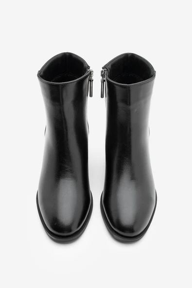 Potinonline K9711 Kadın Metal Ökçe Kalın Topuklu Bot - 4