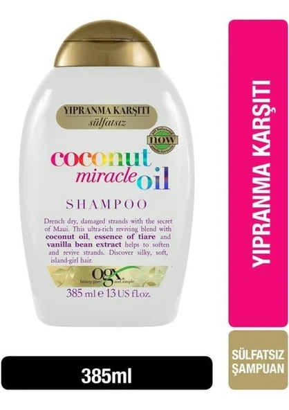 Ogx Coconut Miracle Oil Yıpranma Karşıtı 385 ml Sülfatsız Şampuan ürün görseli