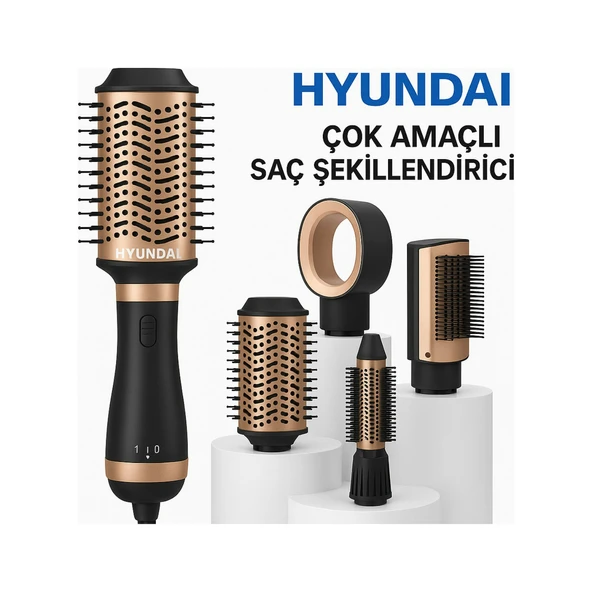 Hyundai HC-092 5’i 1 Arada Saç Şekillendirici Profesyonel Hızlı Kurutma ve Şekillendirme İçin - 8