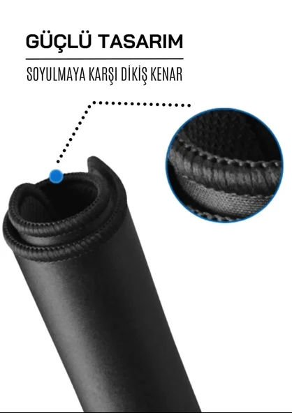 Xxl 90x40 Cm Game Oyuncu Dayanıklı Hassas Ergonomik Siyah Kaymaz Mouse Pad Kenar Dikişli Mousepad - 8