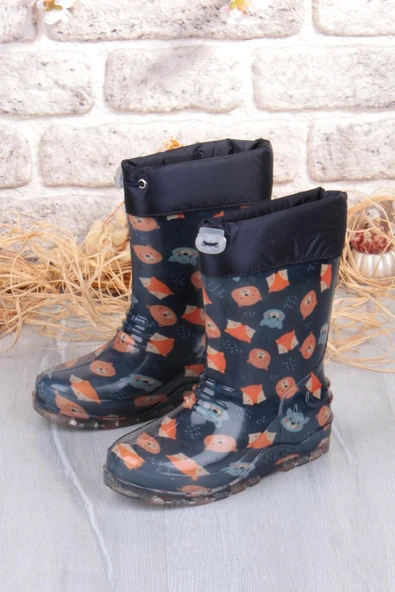 Fort 7061 Yogi Figürlü İçi Peluşlu Su Geçirmez Erkek Çocuk Kar Yağmur Çizmesi - Resim 3