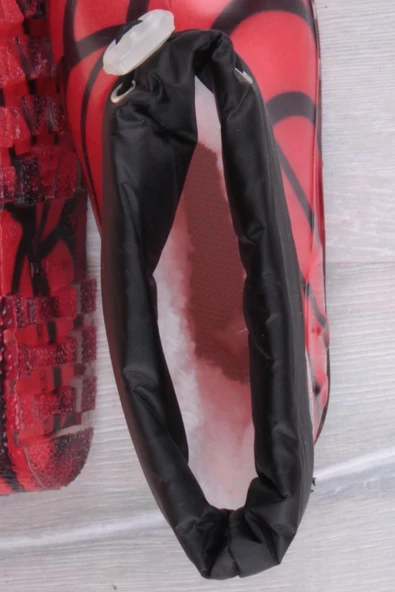 Fort 7061 Kırmızı Desenli İçi Peluşlu Su Geçirmez Erkek Çocuk Kar Yağmur Çizmesi - Resim 6