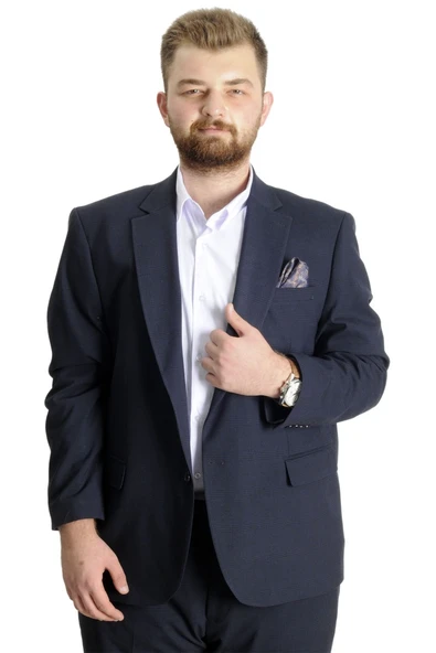 Mode XL Büyük Beden Takım Elbise Superior 21021F Lacivert ürün görseli