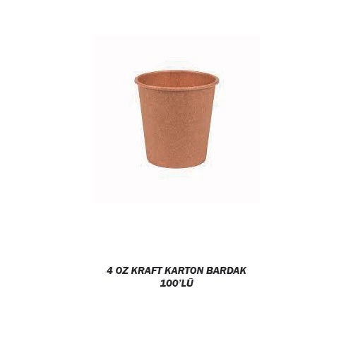 4 OZ KRAFT KARTON BARDAK 100 ADET