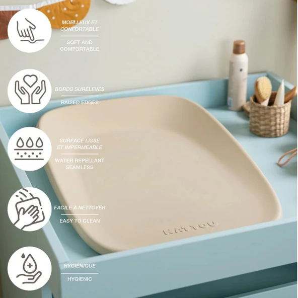 Nattou Softy Alt Değiştirme Minderi 70x50cm Bej  Bej 0+ Ay - 11