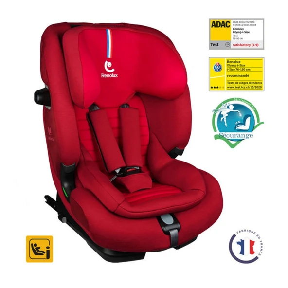 Renolux Olymp I-Size Softness Isofix 9-36 Kg Oto Koltuğu Kırmızı  Kırmızı 15 Ay-12 Yaş - 4