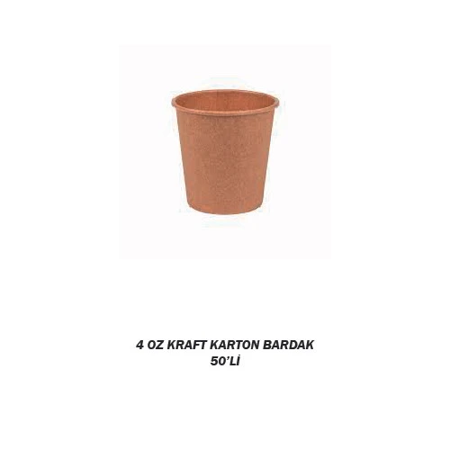 4 OZ KRAFT KARTON BARDAK 50 ADET