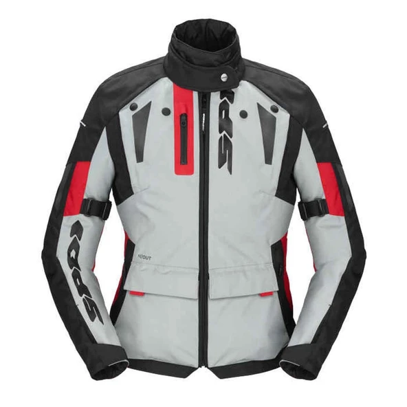 Spıdı Crossmaster Lady H2Out Motosiklet Montu Gri Kırmızı ürün görseli