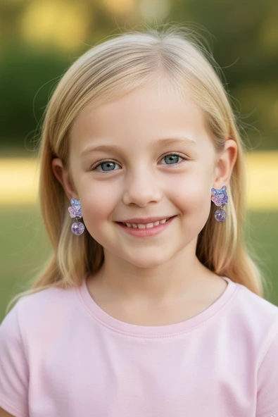 Kuromi Deliksiz Kıstırmalı Çocuk Küpe - 5