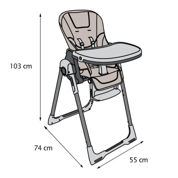 Renolux Sophie La Girafe Mama Sandalyesi Sunrise  Füme
