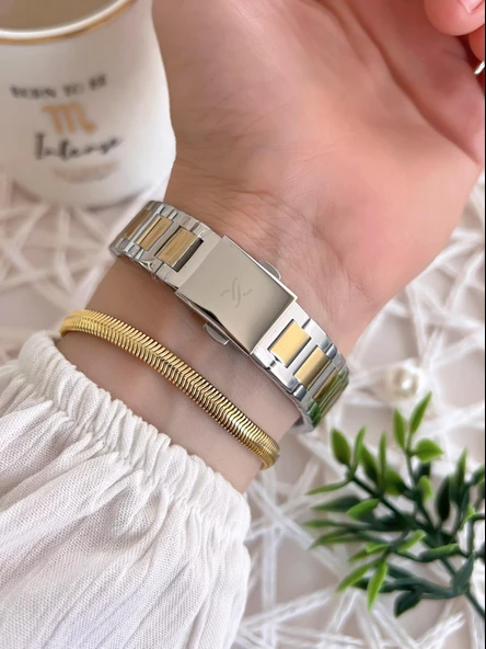 Daniel Klein Çelik Kordon 3 Atm Suya Dayanıklı Özel Tasarım Kadın Kol Saat+Bileklik VS.BLKT.0491 - Resim 3