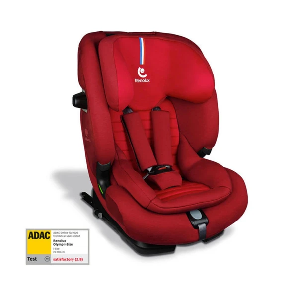 Renolux Olymp I-Size Softness Isofix 9-36 Kg Oto Koltuğu Kırmızı  Kırmızı 15 Ay-12 Yaş - 3