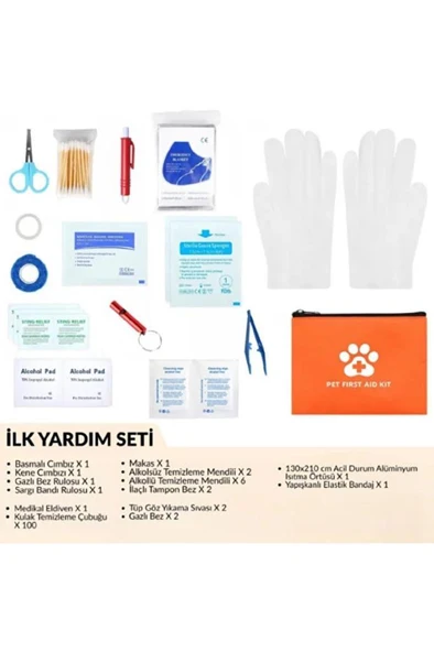 Kedi Köpek İlk Yardım Seti Pet Ecza Çanta Acil Tıbbi Tedavi Müdahale Yürüyüş Tatil Kamp Çantası - 1