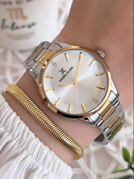 Daniel Klein Çelik Kordon 3 Atm Suya Dayanıklı Özel Tasarım Kadın Kol Saat+Bileklik VS.BLKT.0491 ürün görseli