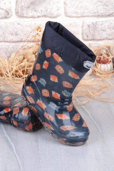 Fort 7061 Yogi Figürlü İçi Peluşlu Su Geçirmez Erkek Çocuk Kar Yağmur Çizmesi - Resim 5