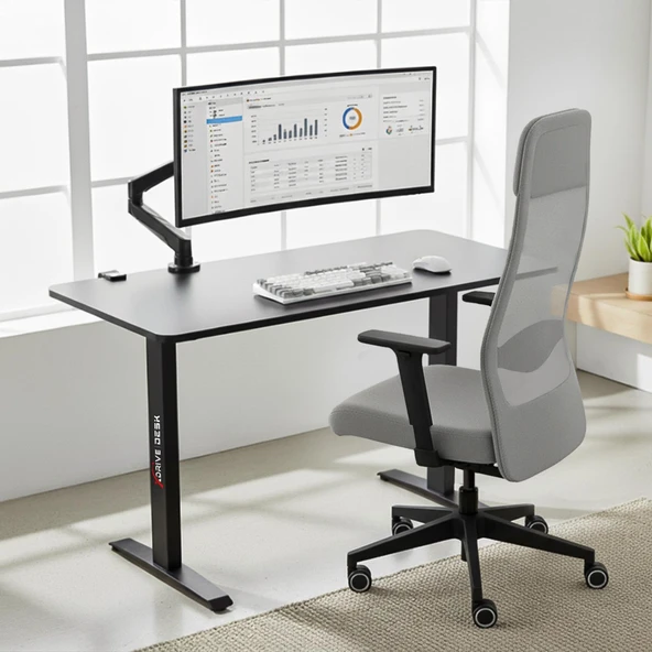 xDrive Rüzgar Çalışma Masası Siyah (160x70) ürün görseli