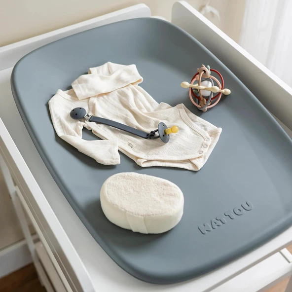 Nattou Softy Alt Değiştirme Minderi 70x50cm Gri  Gri 0+ Ay