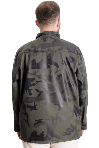 Mode XL Büyük Beden Erkek Mont Waterproof Softshell 23232 Haki - 4