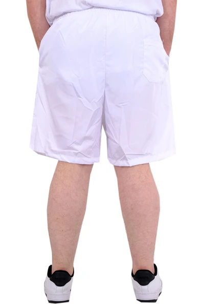 Mode XL Büyük Beden Erkek Deniz Şortu WHITE LINE 21451 Beyaz - Resim 4
