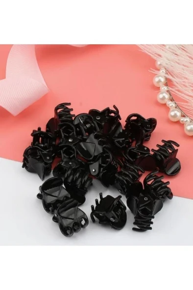 Kırılmaz Siyah Minik Mandal Toka Saç Aksesuarı 30 Adet