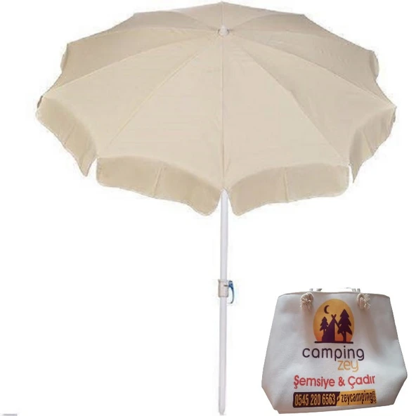 ZEYCAMPİNG 200 cm plaj  cafe bahçe balkon semşiyesi + tasıma çantası + plaj cantası