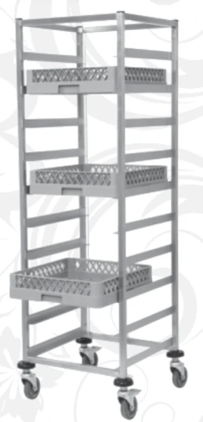 Pimak Servis ve Taşıma Arabası Kaset Taşıma, Yüksek 50 x 50 x 165 (cm) ürün görseli 1