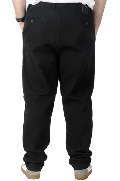 Mode XL Büyük Beden Erkek Gabardin Pantolon Doğa 22850 Siyah - Resim 4