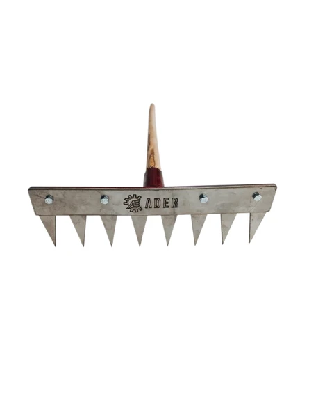 8 Dişli Ot Yolma Çelik Tırmık Çapası 3 mm Paslanmaz Çelik Bıçak 27 cm - 1