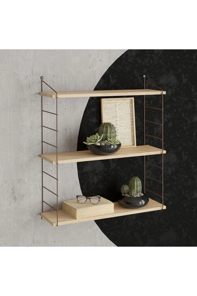 Decormet Armoni Raf Seti 3 Raflı 200*720 Safir Meşe - Malibu - Resim 6