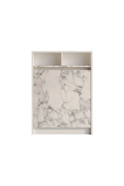 Decormet Bracked Çok Fonksiyonlu Masa Carrara Marble - Resim 8