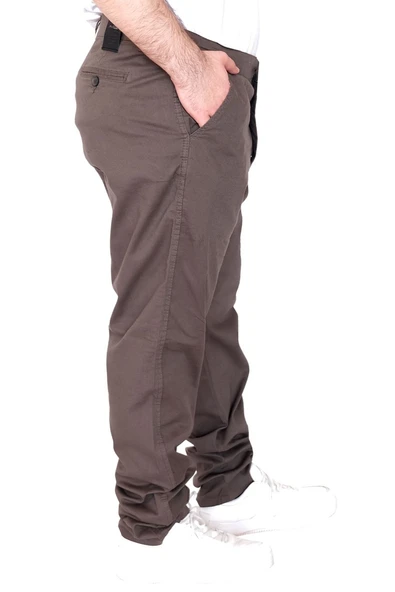 Mode XL Büyük Beden Erkek Gabardin Pantolon Doğa 22850 Haki - 5