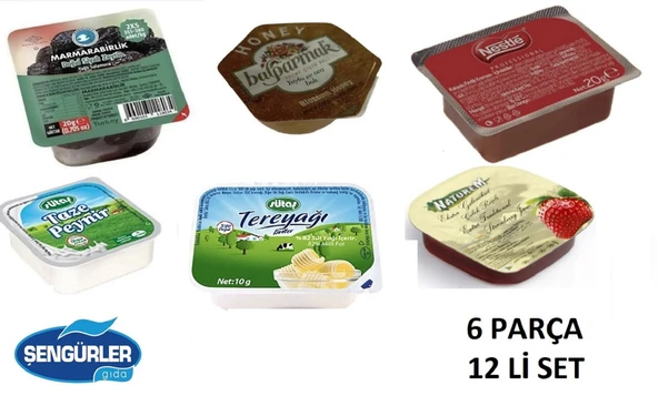 KAHVALTILIK PİKNİK SET 6 ÇEŞİT (12 Lİ SET) ürün görseli 1