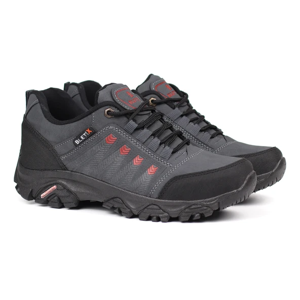 Erkek Füme Outdoor Trekking Ayakkabı Kaymaz Taban Suya Dayanıklı Hafif Rahat Günlük Yürüyüş ve Dağ Spor Ayakkabısı - Resim 6