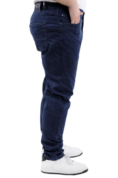 Mode XL Büyük Beden Erkek Pantolon Kot 21920 Lacivert - Resim 3