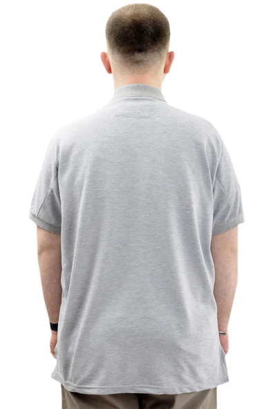 Mode XL Büyük Beden Erkek Polo Yaka Tişört Cepli YIRTMAÇLI U24329 Grimelanj - Resim 4