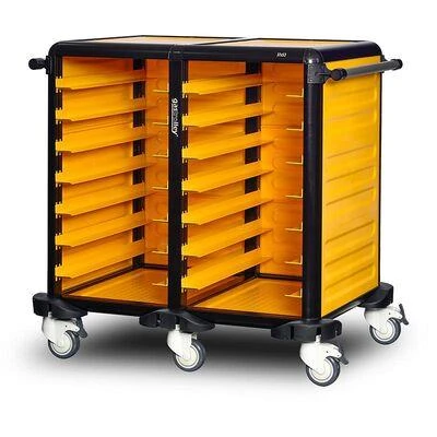 Gastrolley 75 İkili Servis Tepsi Arabası, 2 Yanı ve Arkası Kapalı, 101x71x99 cm ürün görseli 1