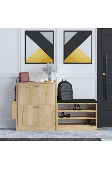 Decormet Trend Ayakkabı Dolabı Safir Meşe - Resim 10