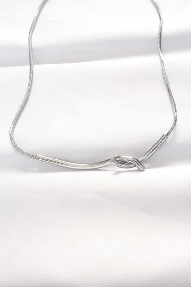 pilelistore 316L Çelik Silver Renk Kolye - TJ-BKO8528 ürün görseli 1