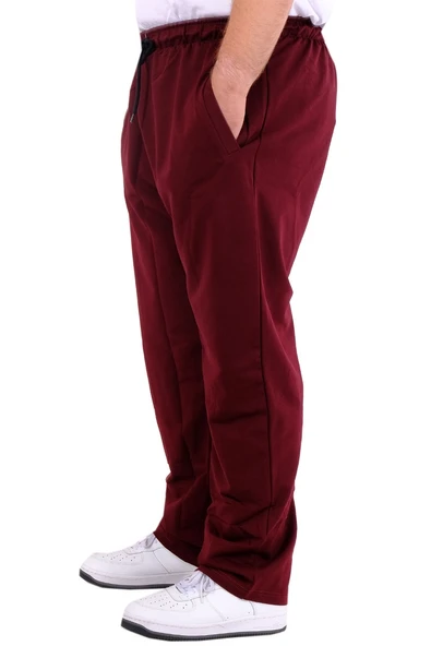 Mode XL Büyük Beden Erkek Eşofman Altı Classic 2 İp 11100 Mürdüm - Resim 7